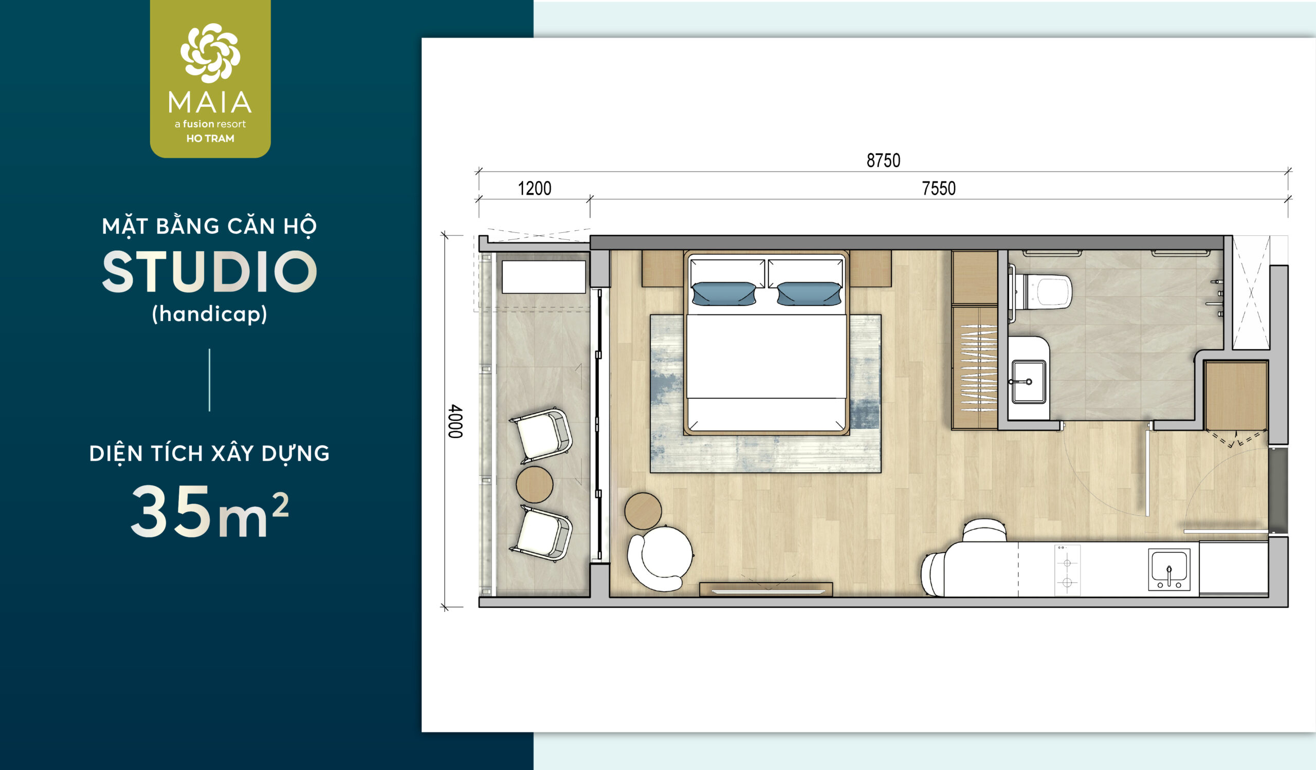 Happy Tower -Studio handicap -35m2